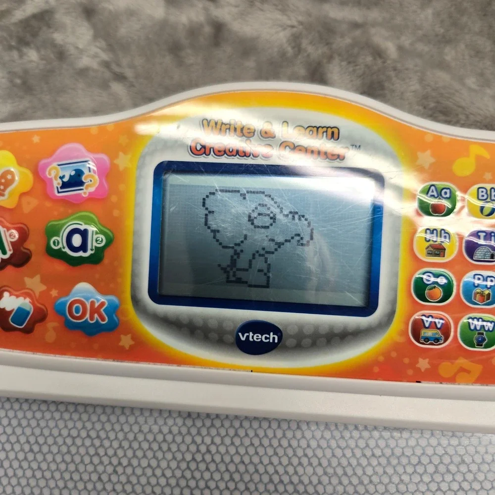 VTech Write and Learn Creative Center Magnetic Drawing Board White Orange WORKS